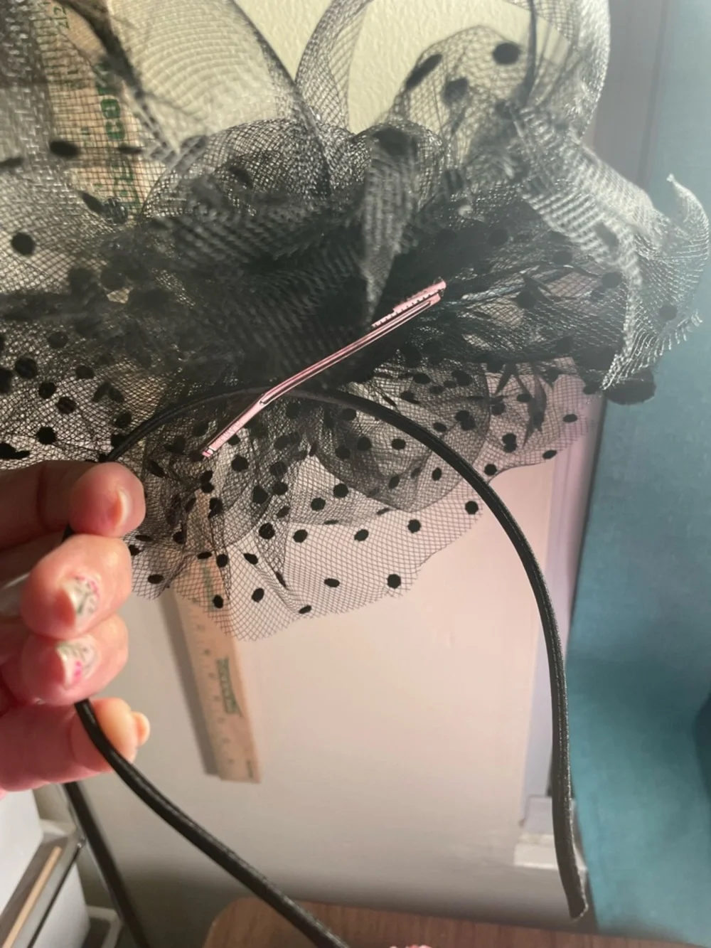 Black Floral Mesh Fascinator Hair Clip - Elegant Women’s Accessory